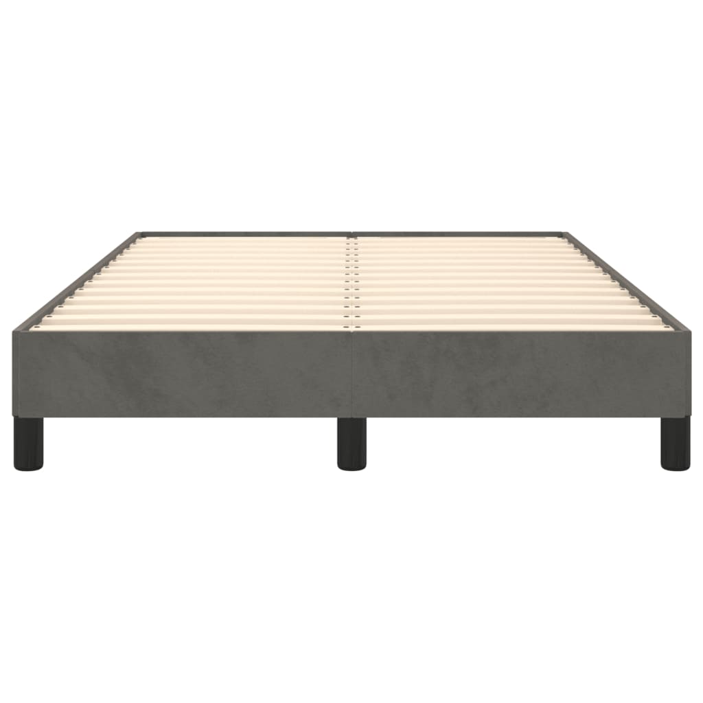 Bed Frame without Mattress Dark Grey 120 x 190 cm Velvet
