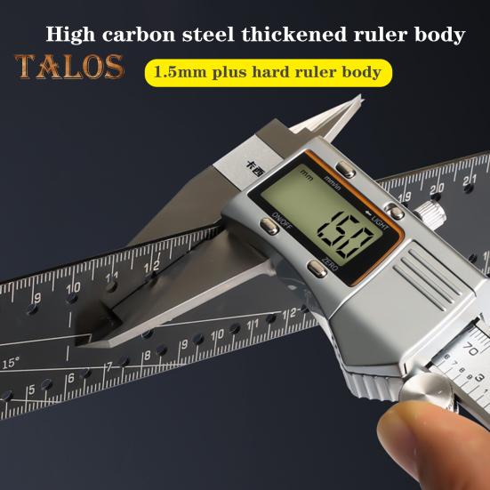 Woodworking Square Ruler High Precise Anti-drop Design Wide Application Multi-Function Angle Precision Square Woodworking Ruler