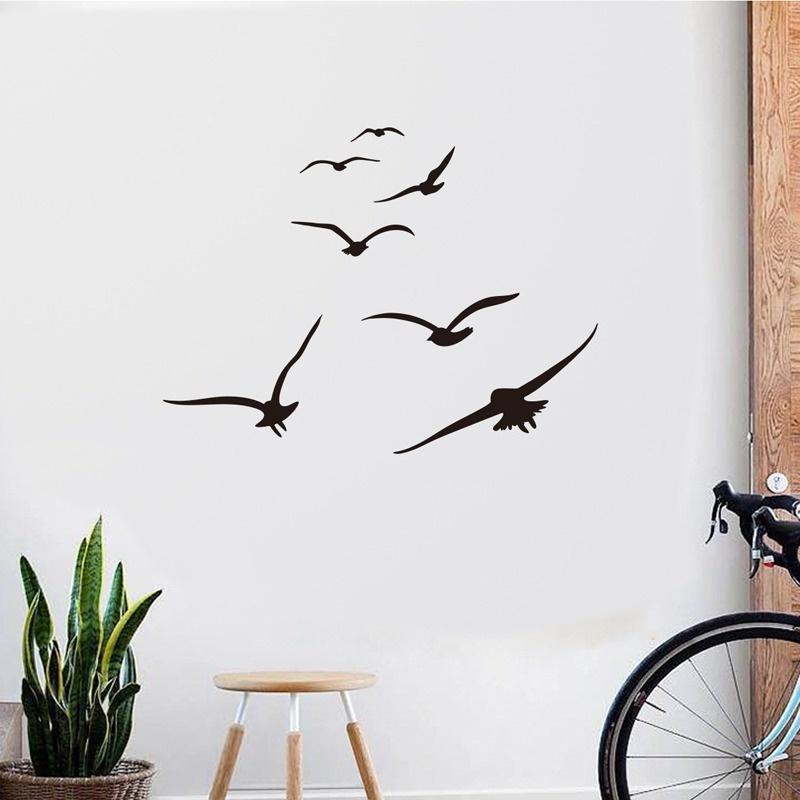 Een zwerm zeevogels muurstickers woonkamer slaapkamer thuis achtergrond diy decoratie muurschilderingen stickers gesneden stickers