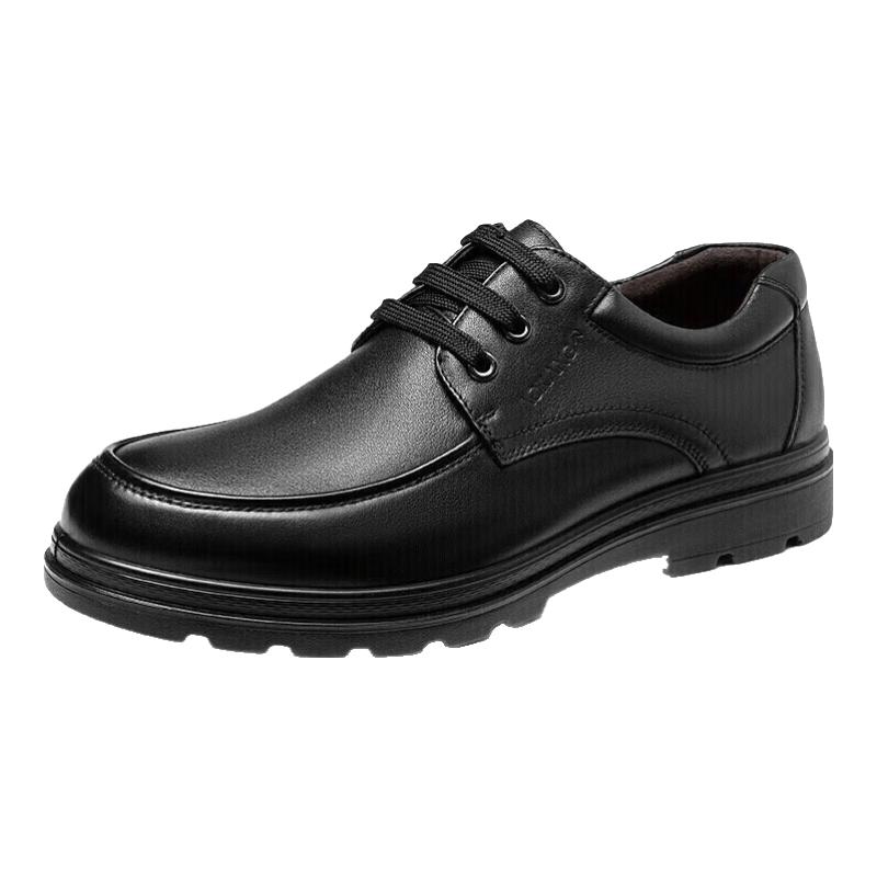 Мужские кожаные туфли-оксфорды Aokang в стиле business casual 40 чёрный