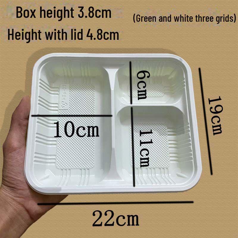 Disposable Multi-Grid Lunch Boxes: Four, Three, & Two-Compartment Options, Rectangular Thickened Plastic, Fast Food Ready, Free Shipping