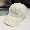 Fresh Little Floral Baseball Cap Girl Sweet Age-Reducing Cap Spring And Summer Visor Hat Shows Small Face