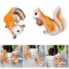 Pack of 2 Cute Squirrels Hanging Figurines Planter Hangers Resins Animal Statues for Indoor and Outdoor Decoration