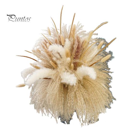 Erba Pampa Coda Di Lepre Secca - 120 Pezzi Verde E Viola, Decorazione Boho Per Casa E Matrimoni - Foto 3