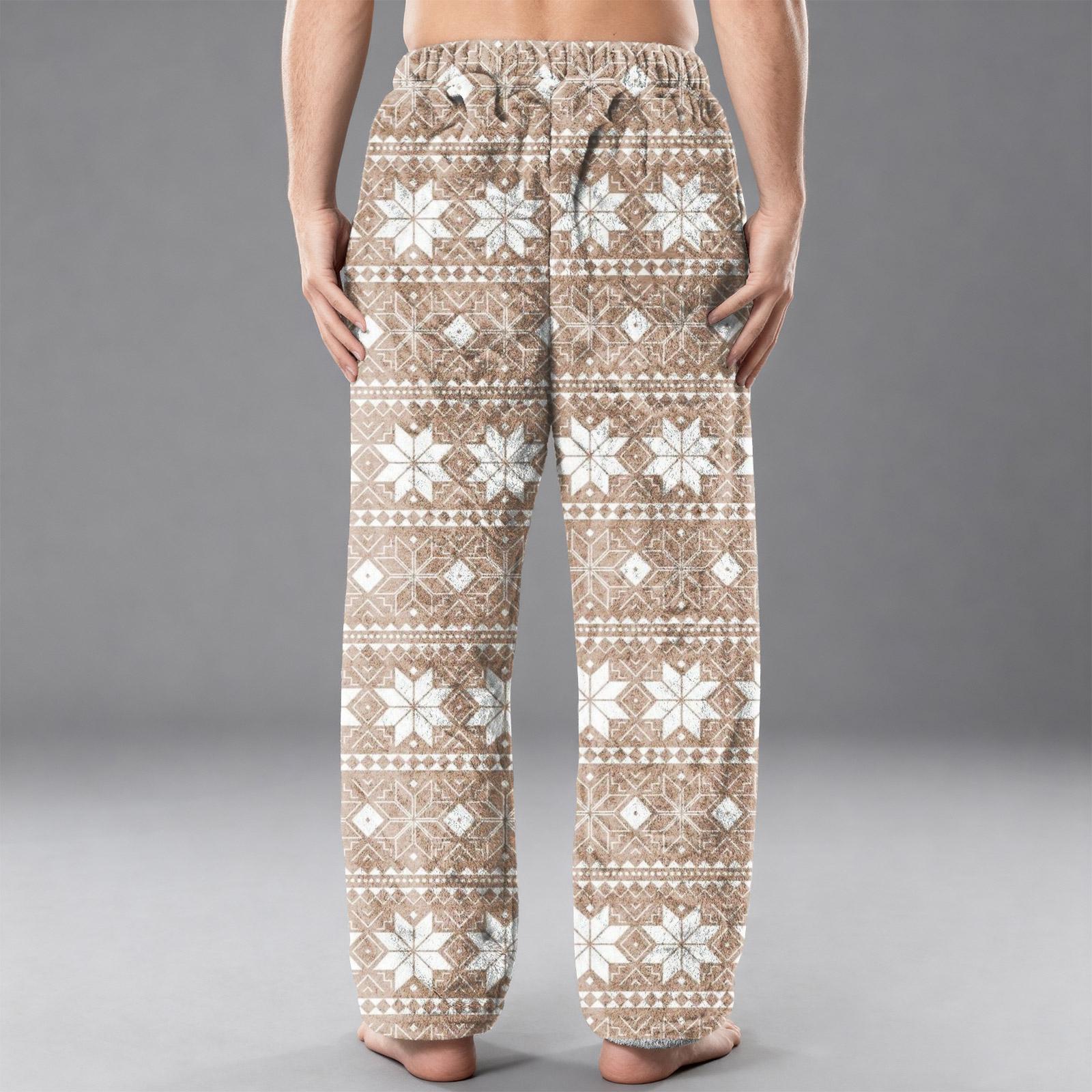 

Мужские фланелевые повседневные брюки с карманом, Повседневные брюки с принтованным карманом, Домашние брюки для сна XL