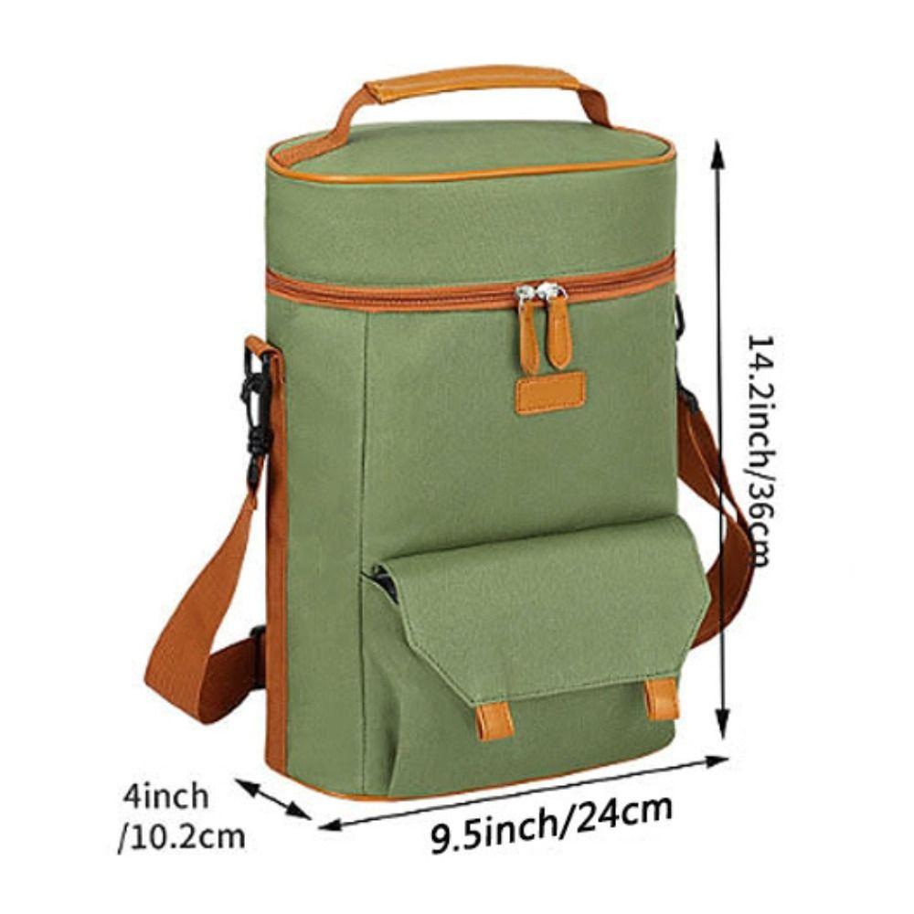 Wear-resistant Wine Tote Bag Two-bottle Camping Organizer Beach Handbag  Beach Activities