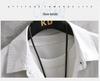 2026 Spring Men's White Denim Long-Sleeved Shirt Jacket with Pockets for Teens