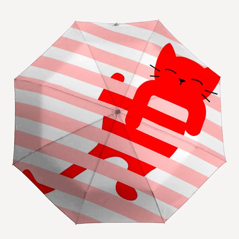 

1pc Cat Stripes Umbrella That Opens Closes Automatically Perfect Gift with a Convenient Folding Mechanism 51
