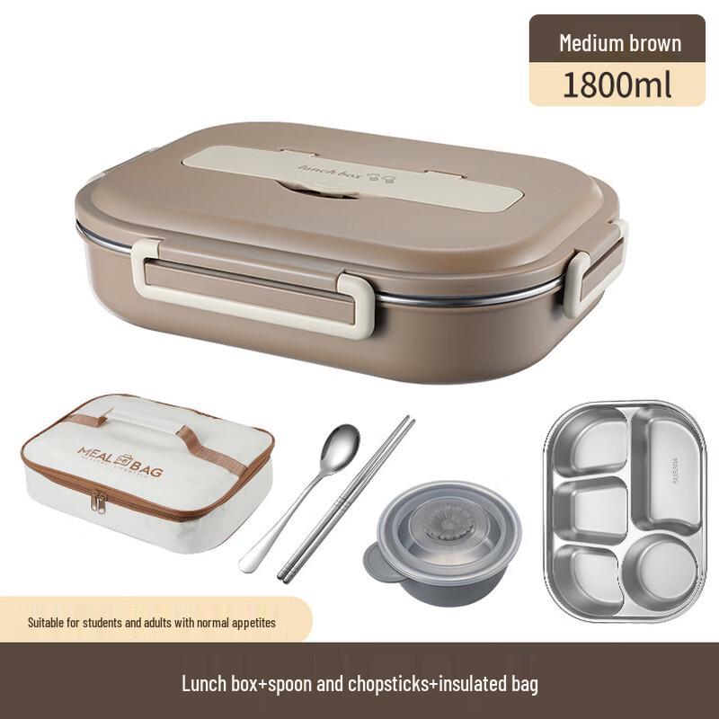 ZISIZ 304 Stainless Steel Microwaveable Lunch Box Set