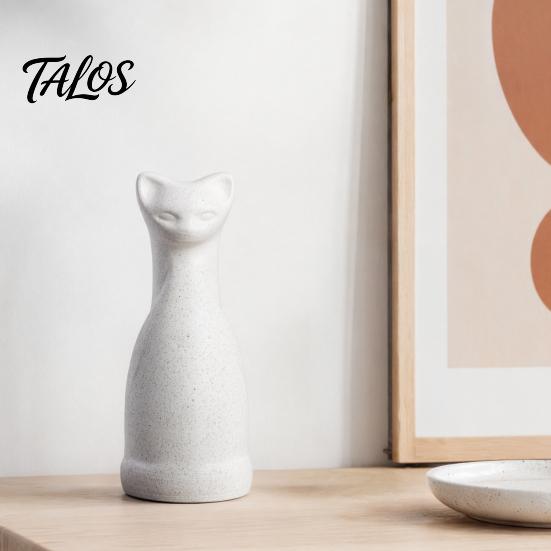 Seamless Cat Model 3D Printed Ornament, Minimalist Geometric Design, One-Piece One-piece Sculpture Durable Sculpture, for Home Office Bedroom