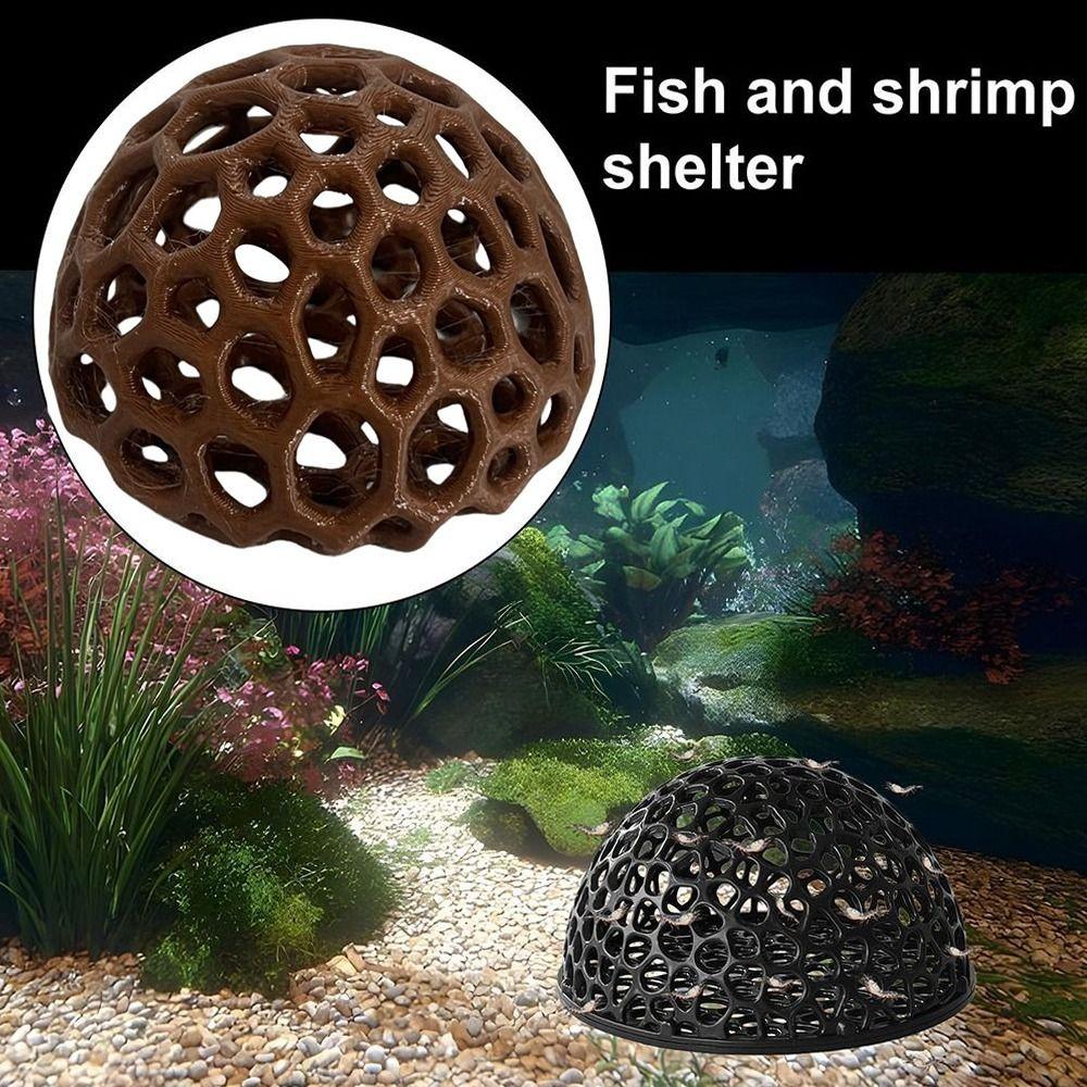 Plastik Karides Üretim Mağarası Işıklı Küçük Balık Mağarası Akvaryum Tankı Mağarası Balık Tankı Dekorasyonu