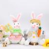 Cute Doll Easter Plush Bunny Ornament Cartoon Easter Rabbit Doll  Home Decor