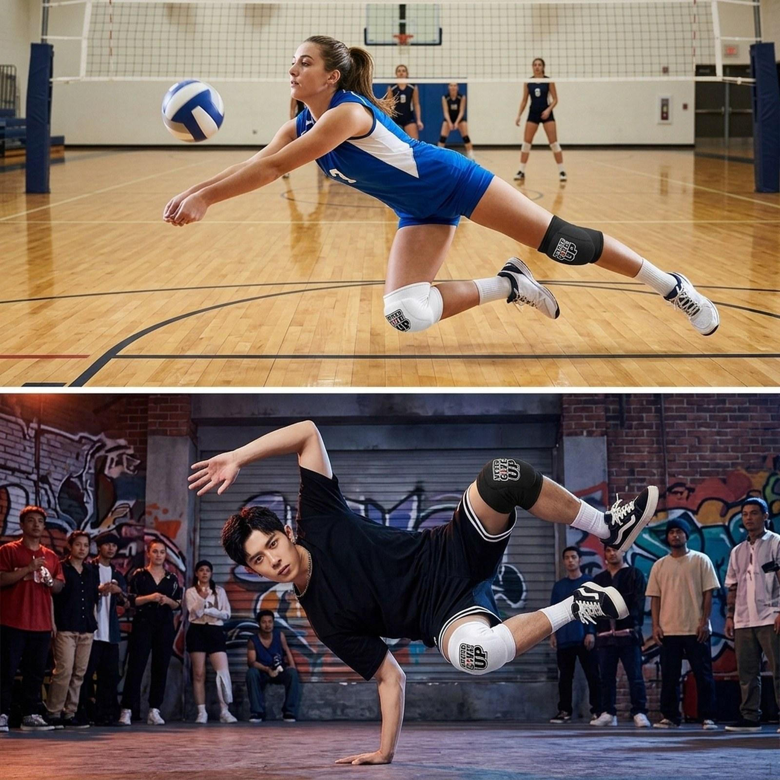 

2x Knee Brace Shockproof Pads for Exercise Workout Adult Volleyball