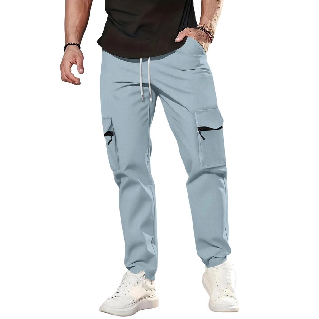 Men's Sports Casual Jogging Trousers Lightweight Hiking Work Pants Outdoor Pant
