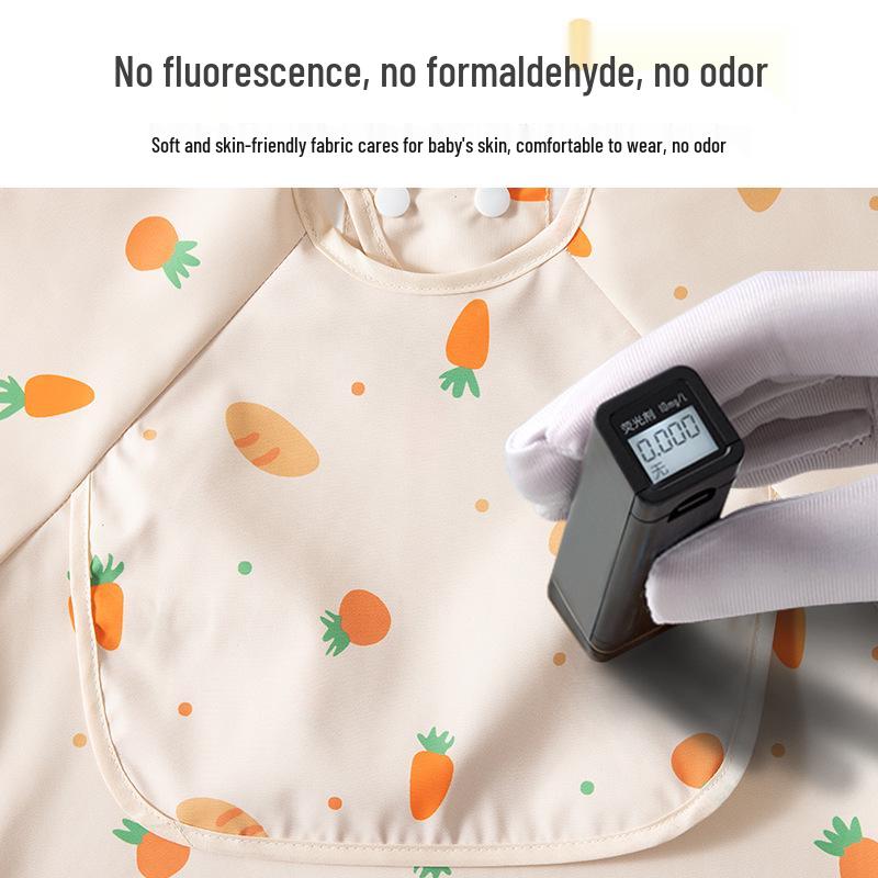 Waterproof Long-Sleeve Baby Bib for Infants & Toddlers - Anti-Stain and Dirt-Resistant Kindergarten Apron