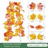 1.7m Red Autumn Maple Leaves Creative Fake Autumn Vines Artificial Maple Garland  Halloween Decor