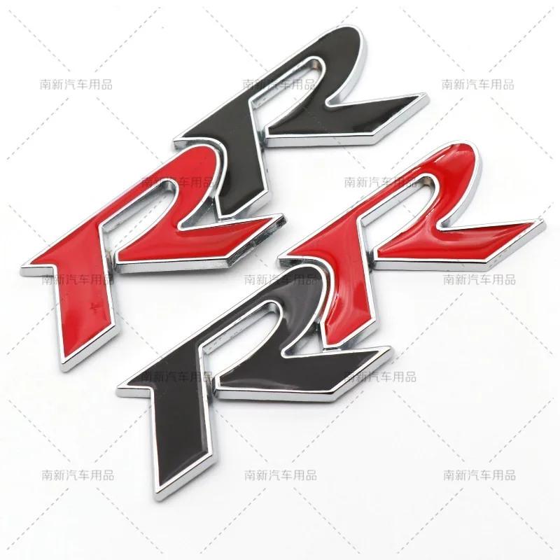 1Pc 3D Metal RR Logo Car Front Grille Rear Trunk Emblem Badge Decals For Civic Mugen Accord Crv City Hrv Sticker Accessories