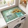 Retro Washing Machine Covers Kitchen Absorbent Coffee Machine Refrigerator Cover Pad Drain Pad Microwave Oven Insulation Pad