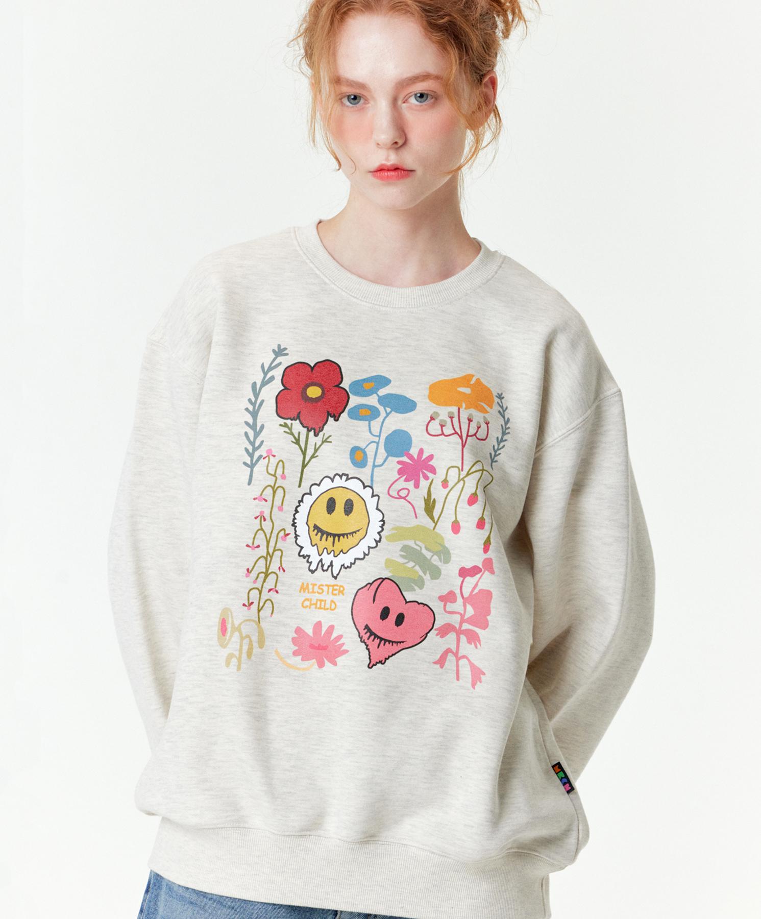 Свитшот Mister Child Smile Garden Овсяный L