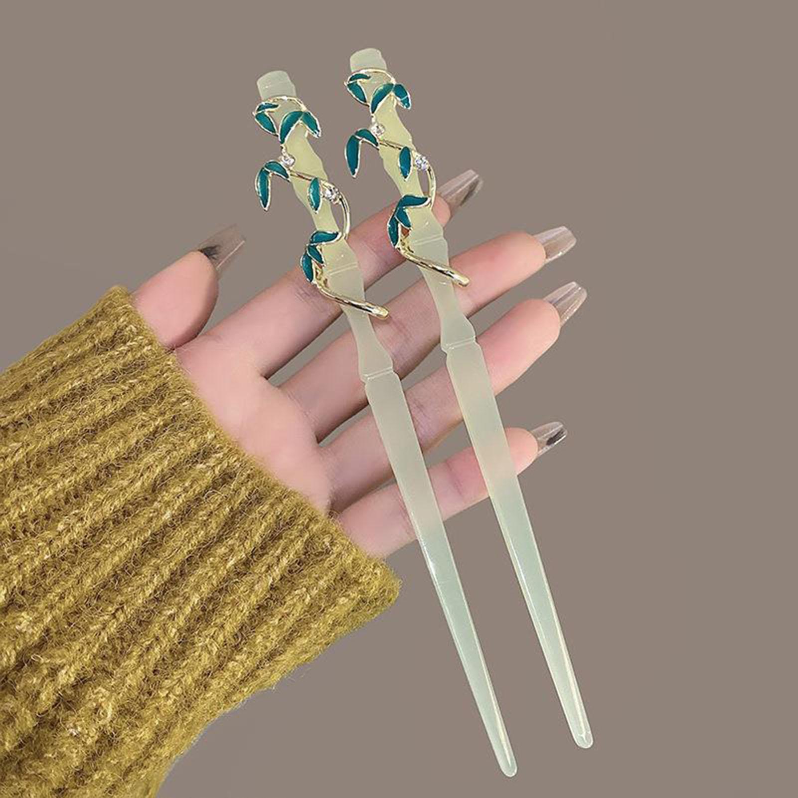 

Chinese Hair Chopsticks Retro Hairpins Traditional Hair Chopsticks Gift for Birthday Christmas White