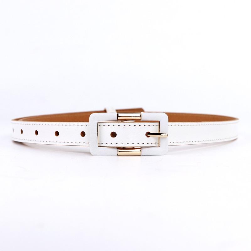 

Mei Mary Belt - women s genuine leather top grain cowhide white skinny belt - fashion dress belt 100 білий