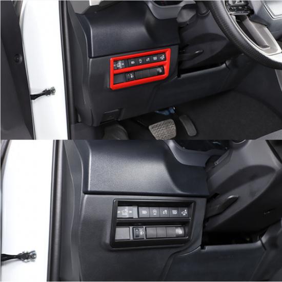 For Toyota Sequoia  2024 2025 Car Headlight Switch Frame Trim 1pcs Red