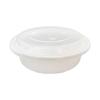 Einweg Runde Lebensmittelbehälter mit Klarsichtdeckeln, 1000ml (150 Sets)