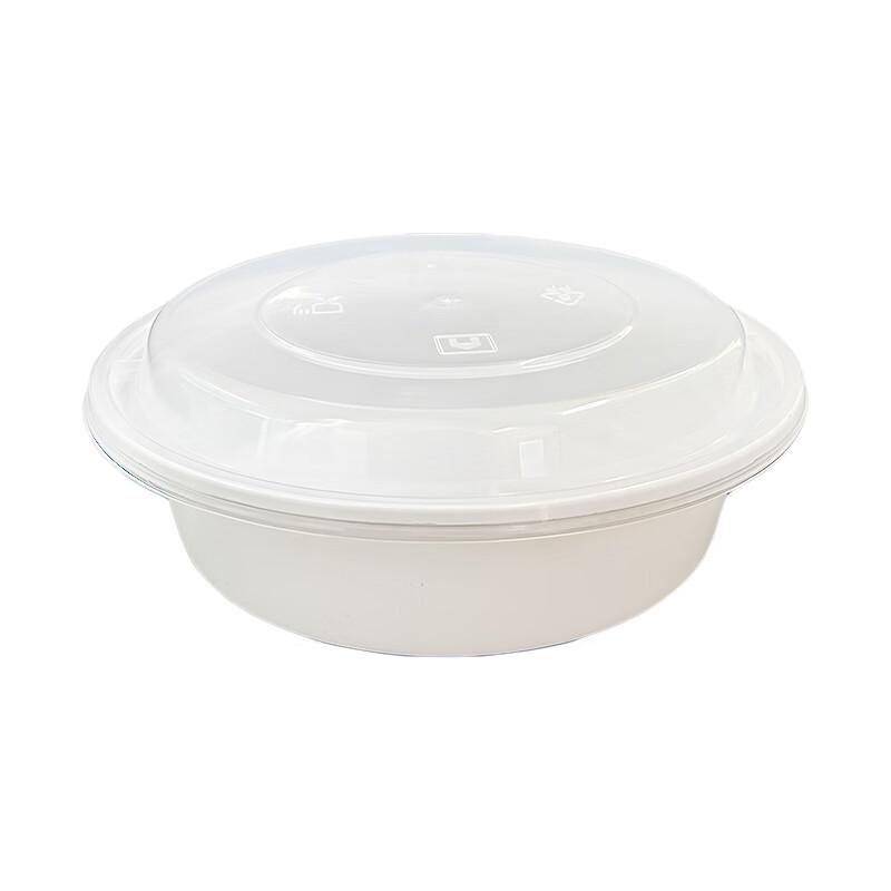 Einweg Runde Lebensmittelbehälter mit Klarsichtdeckeln, 1000ml (150 Sets)