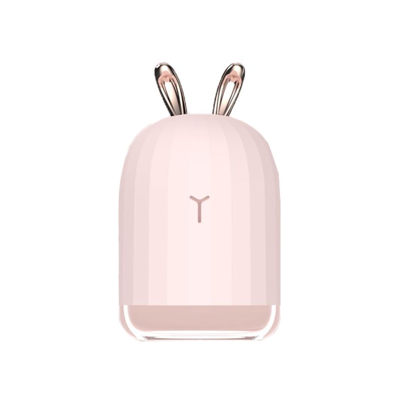 

220 мл Ультразвуковой увлажнитель воздуха Аромадиффузор для эфирных масел Распылитель Туманообразователь со светодиодной ночной лампой AVE розовый