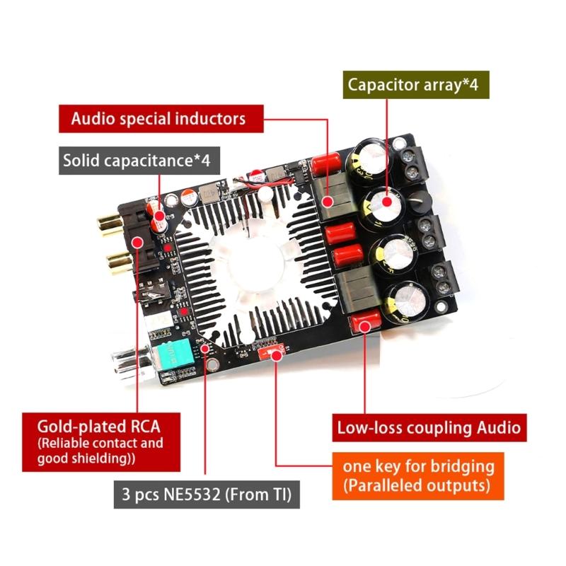 Leistungsstarke digitale Verstärkerplatine 220W pro Kanal für Heimkino und Musikliebhaber High-End-Audiophile-Setups