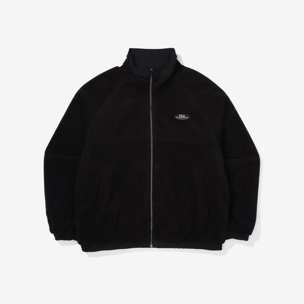 Fila Incised Color Woven Fleece Reversible Jacket Fs2jkf4103x Blk