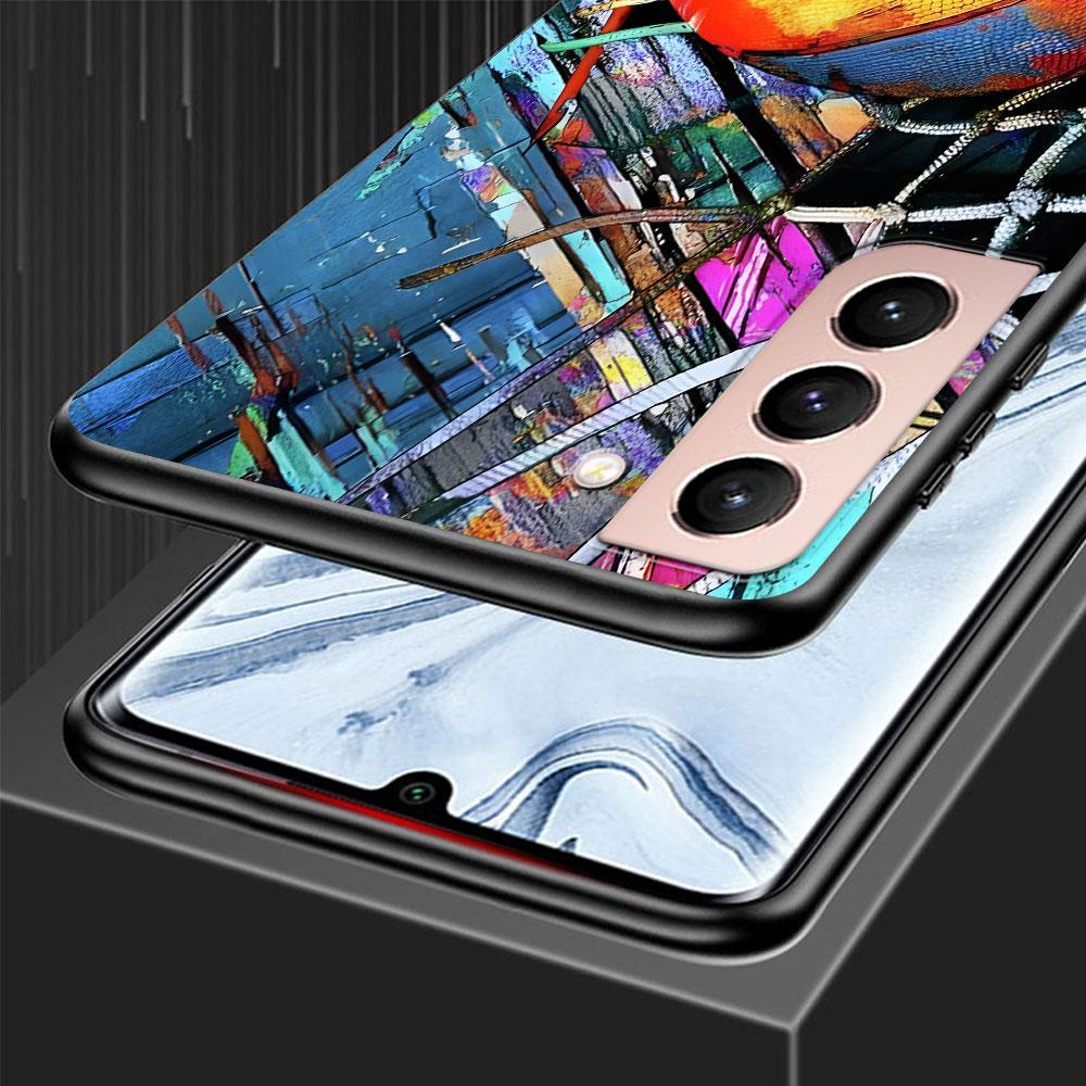 Basketball Korb Sport Hülle für Samsung Galaxy S23 S21 S20 FE S24 S22 Ultra S10 S10e S9 Plus Weiche Schwarze TPU Handyhülle Bumper