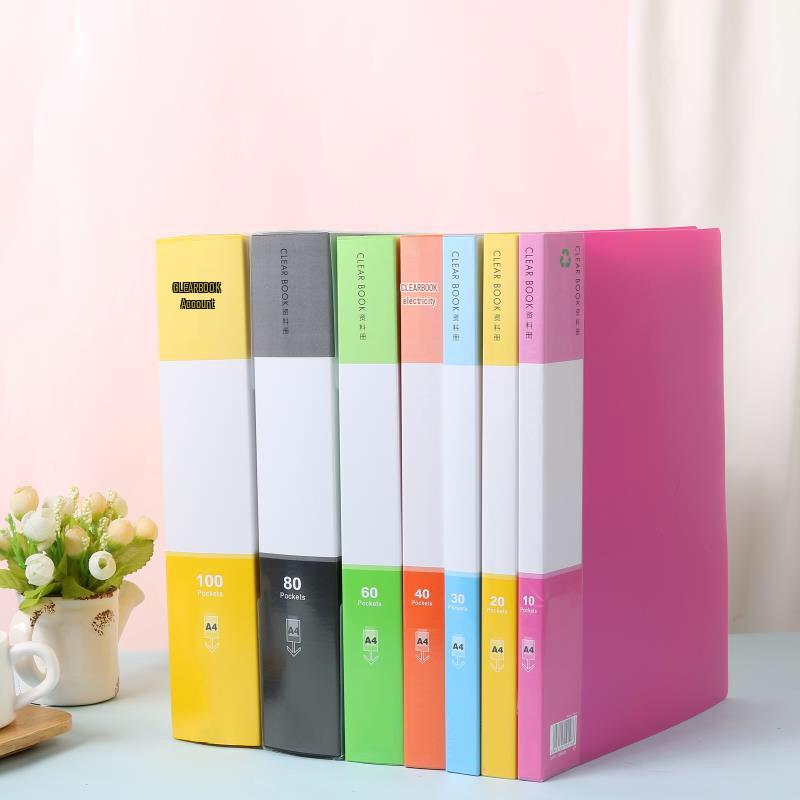 A4 Multi-layer Transparent Document Organizer with Insert Pages: Plastic Contract Classification Folder for Office Use