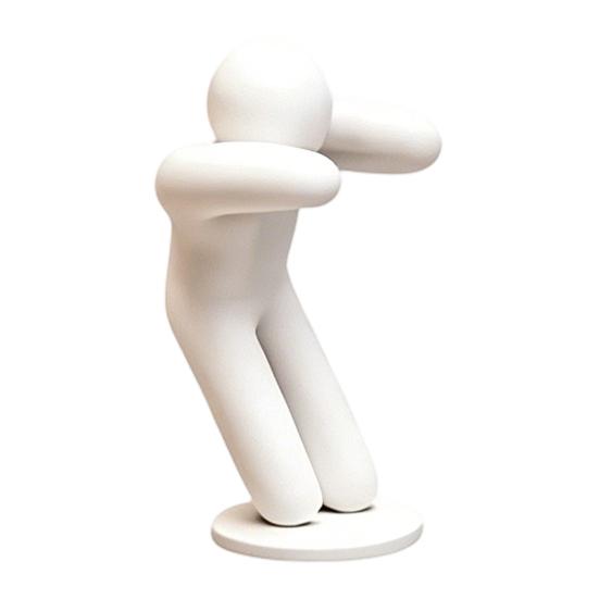 Minimalist Man Decoration 1/8Pcs 3D Printed Game Character Figure, Sitting Standing Lying Figurine, Model Abstract White Statue, Collectible Gift for