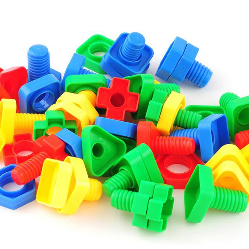 4Pair Plastic Nuts And Bolts For Kids Montessori Educational Toys Bloques De Construcción Niños De 3 5 6 7 9 Años