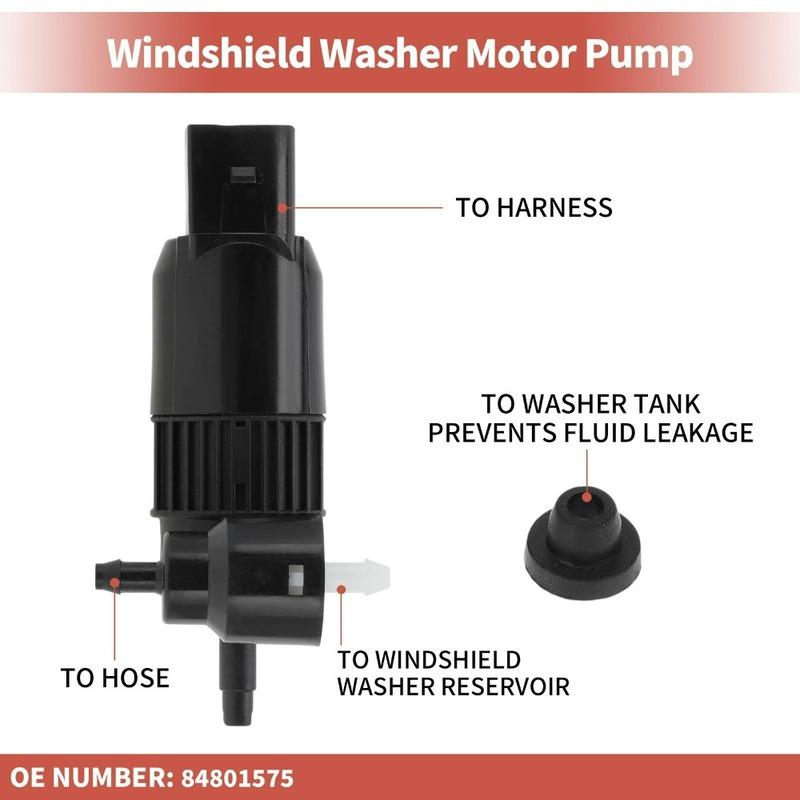 84801575 Windscreen Wiper Motor for Chevy GMC 2021-2024 Cadillac Escalade XT4 Chevrolet Equinox Suburban Windshield Washer Pump