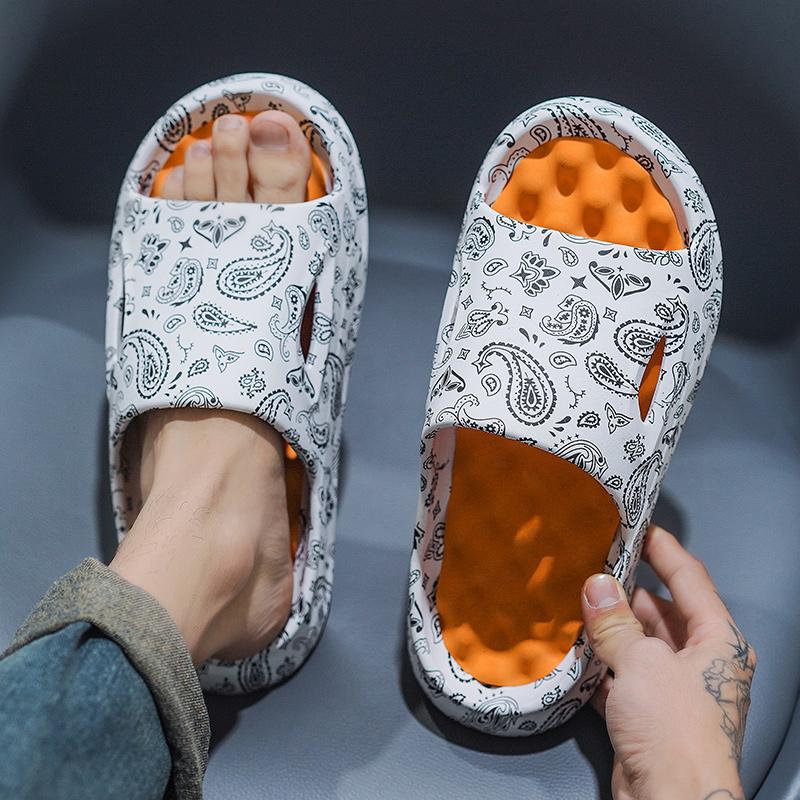 Summer New Men's Women's Light Platform Massage Slippers Unisex Couple Sandals Beach Casual Slides Shoes Soft Sole Flip-flops