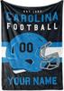 Throw Blanket For Football Fans Ships Next Day Made In Usa -Custom Fleece Name Ideal Youth Footb  Custom Blankets