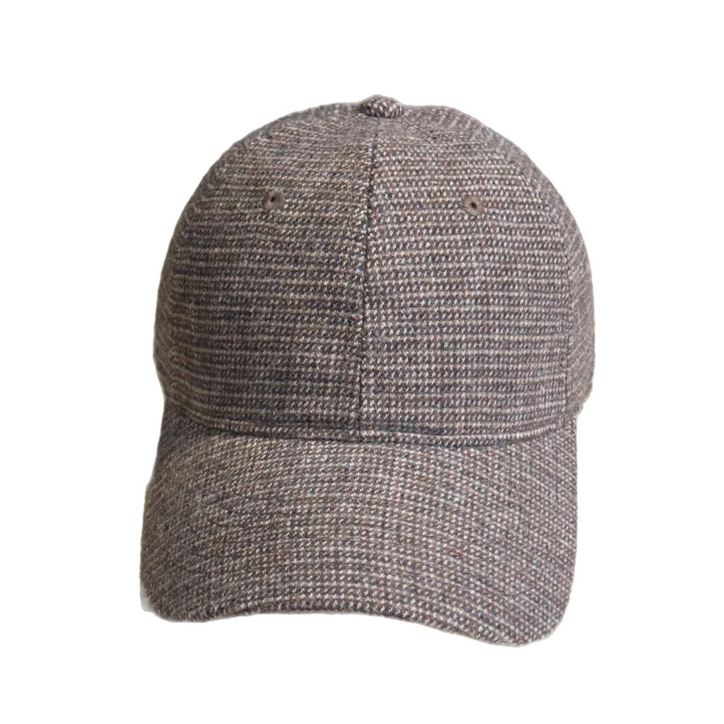 New Korean Style Small Plaid Woolen Baseball Hat for Women High Quality Deepened Large Head Circumference Sunshade Peaked Cap for Men Trendy
