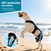 Dog Knee Braces for Back Leg Adjustable Knee Sleeve with 4 Metal Stabilizers Rear Leg Support for Hiking Exercise Outdoor