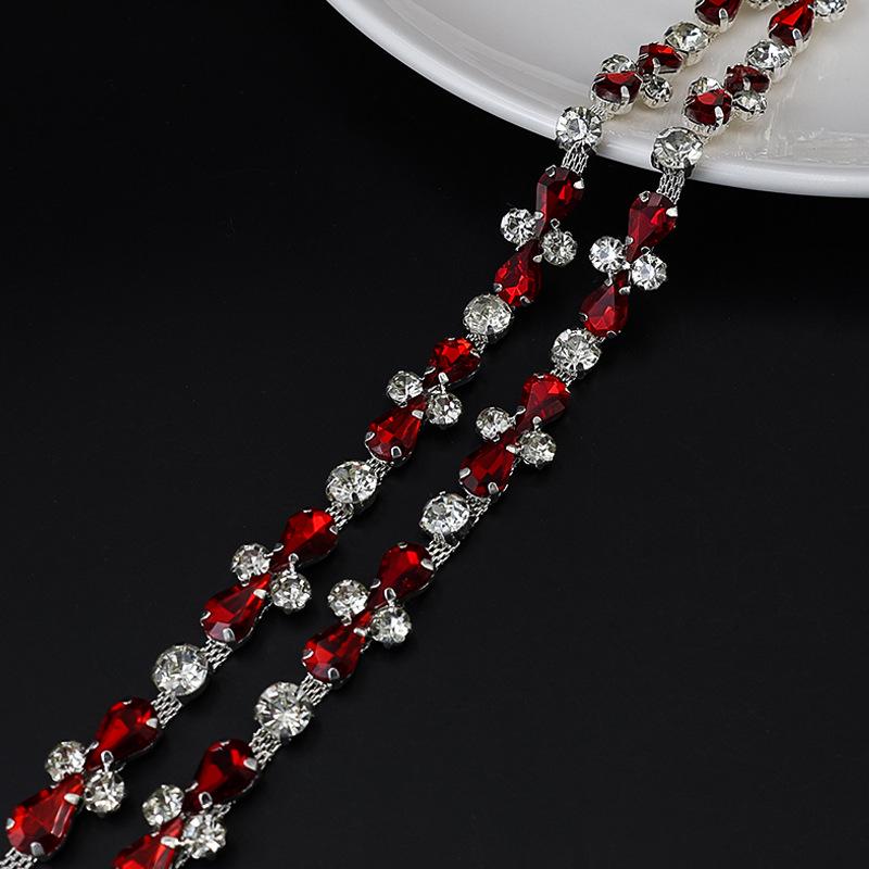 

Цветные стразовые цепочки с когтями для DIY аксессуаров и украшения одежды Approximately 90CM