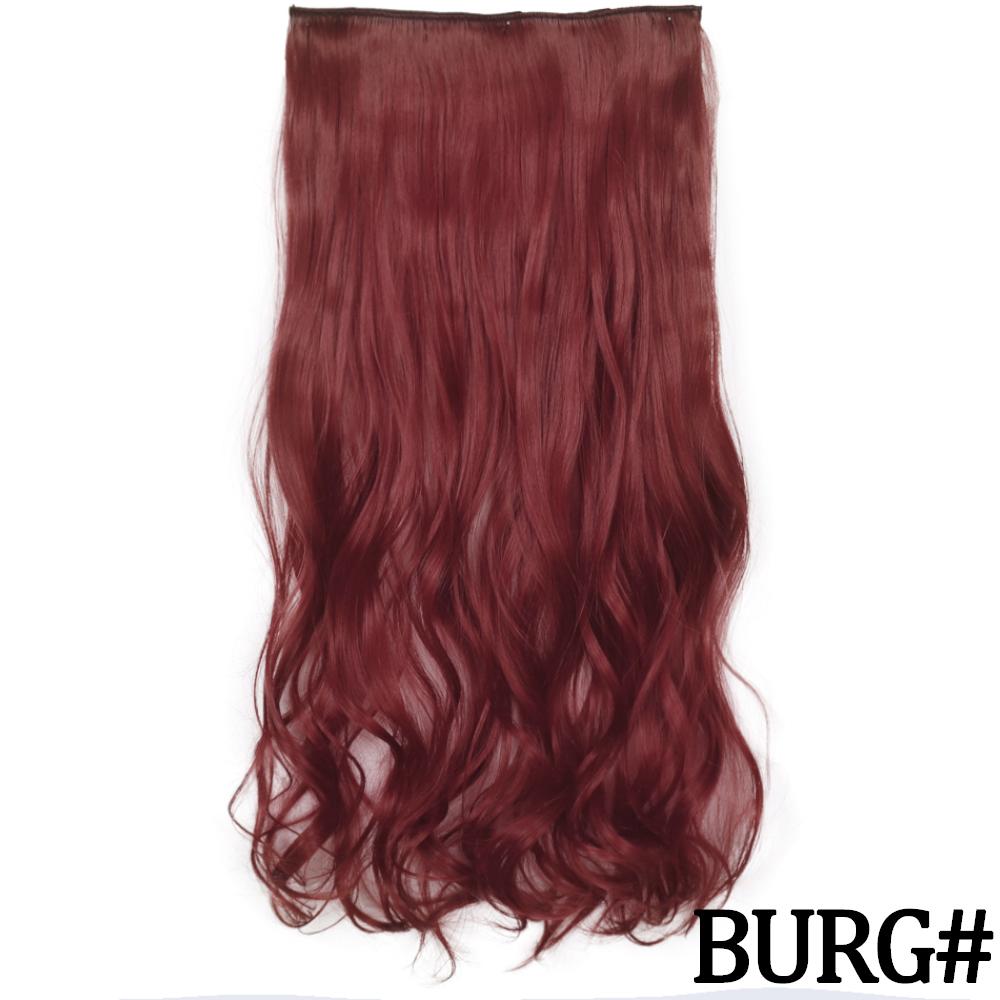 MERISIHAIR Women Fashion Long Straight Synthetic Fiber Hair Extensions 5 Clips Invisible Hairpiece for Daily Wear