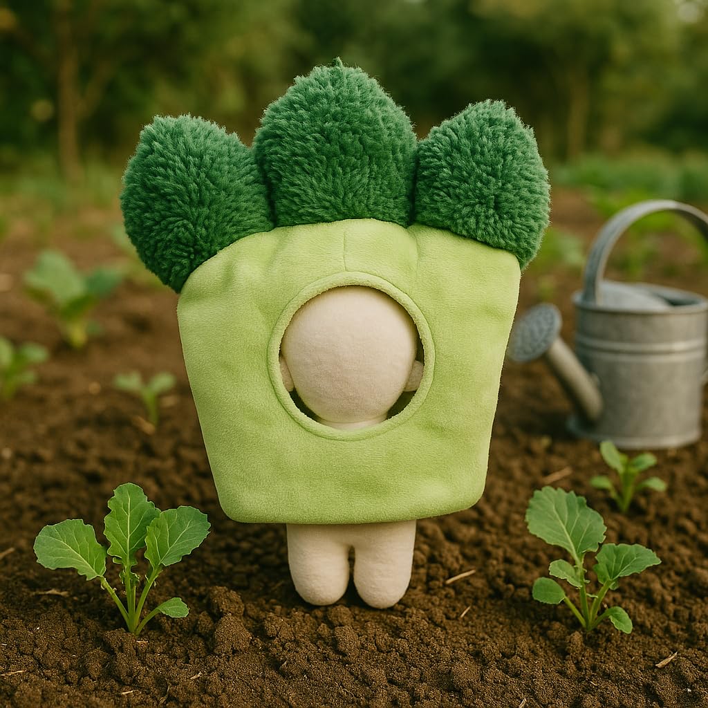 AXLUCE - Plush Clothes - 10cm - Headwear - Plush Toy - Clothes - Doll (Broccoli)