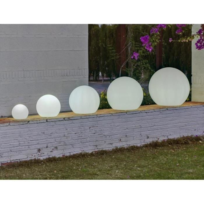 Boule Sphère Lumineuse Flottante 20 MOOVERE Outdoor Extérieur Solaire+batterie Rechargeable Led/rgb