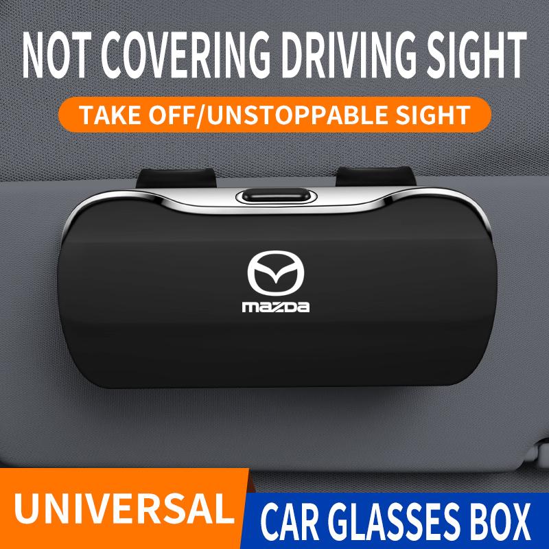For Mazda SKYACTIV Axela Atenza CX30 CX5 CX8 CX9 MX5 RX8 Car Visor Sunglasses car Glasses Case Glasses Holder Glasses Clip Box