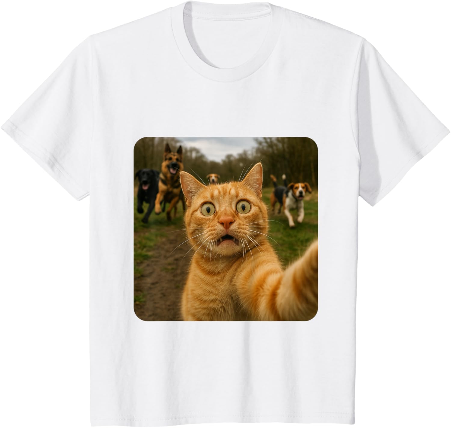Hot Fashion Casual Funny Cat Selfie Design Women Men T-ShirtS-6XL S