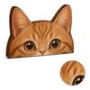 Thoughtful Gifts for Cat Owners Peeking Orange Wooden Figurine, Cute Head Decoration, Handmade Durable Sculptures Natural Wood Tabletop Ornament, Gift