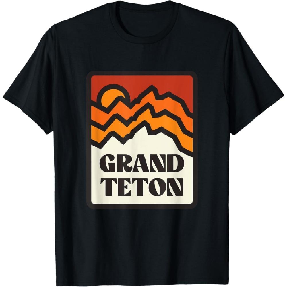 

Grand Teton National Park Minimal Mountains Retro Outdoor T-Shirt XXXXXL