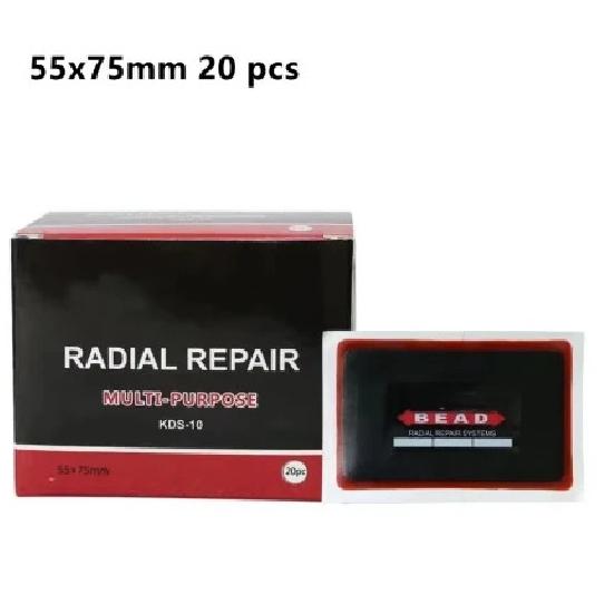 20cps   Radial Tire Patch Motorcycle Car Tire Puncture Repair Patch  Patches For Car Rims 55x75mm Heavy Duty Tire Repair Patches 20pcs 5x7cm