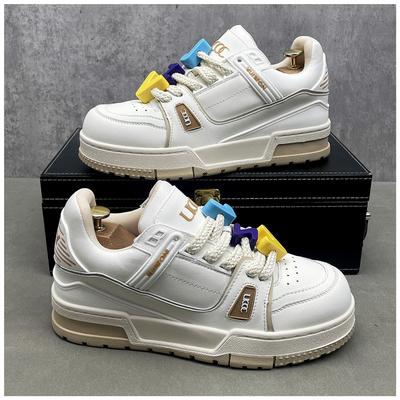 Mode Neue Luxus Designer Herren Schnürschuhe Patchwork Plateau Lässige Schuhe Flats Männliche Walking Sneakers Zapatos Hombre